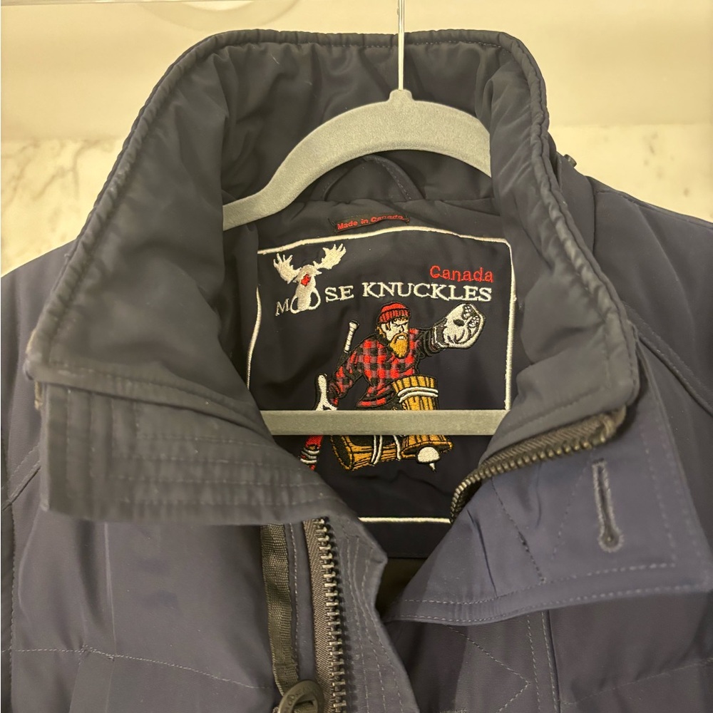 Moose knuckles blue small Jacket.